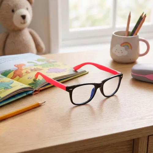 Miniatura 4 de Lentes rectangulares digitales con bloqueo de luz azul para niños y niñas de 5 a 12 años
