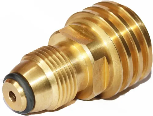 Adaptador de tanque de propano DOZYANT convierte la válvula de servicio del tanque POL LP a manguera o regulador QCC1/tipo 1 - de viejo a nuevo.