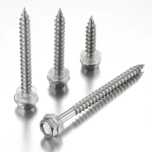 Miniatura 5 de WenSilon (130Pcs) #10x1-1/2 Tornillos Autorroscantes para Madera 410 de Acero Inoxidable Cabeza Hexagonal Rápido Autorroscante