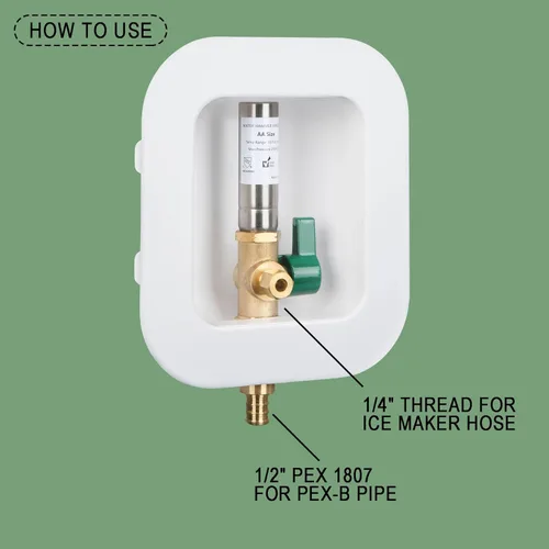 Miniatura 3 de [1 unidad] Caja de salida para máquina de hielo Lingmfg PEX crimpado con martillo, crimpado de 1/2 pulgada PEX 1807, conexión manguera de máquina