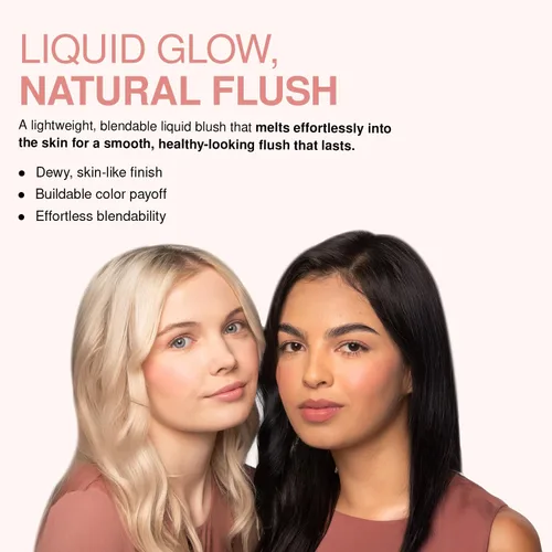 Miniatura 5 de Palladio Rubor líquido para mejillas y labios maquillaje 2 en 1, fórmula de crema sin peso, a prueba de manchas de larga duración, aspecto natural