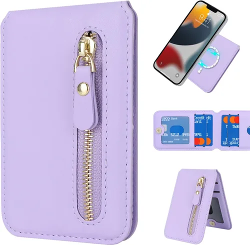 Miniatura 8 de Cavor Compatible con cartera Magsafe, soporte ajustable, cartera magnética para iPhone 17/16 Pro Max/14 Pro/15/14 Plus/13/12, tarjetero Magsafe