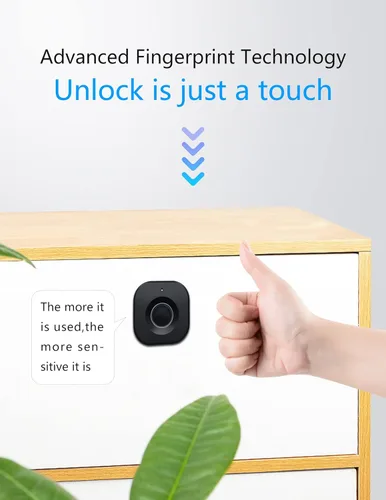 Miniatura 4 de Cerradura Bluetooth de huellas dactilares para gabinete, biométrica inteligente, oculta sin llave, cerradura eléctrica de seguridad para niños