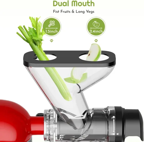 Miniatura 3 de Accesorio de exprimidor masticador para batidora de pie KitchenAid, exprimidor de prensado en frío para accesorios de batidora KitchenAid con tolva