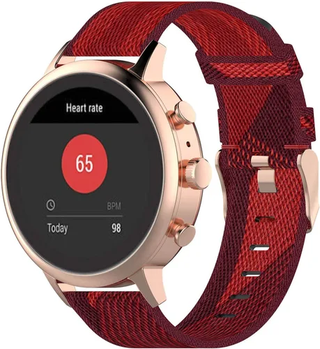 Miniatura 12 de Correa de reloj Fossil Sport de 1.61 pulgadas, correa de repuesto de nailon de liberación rápida de 0.71 pulgadas para mujer Fossil Gen 4 Venture