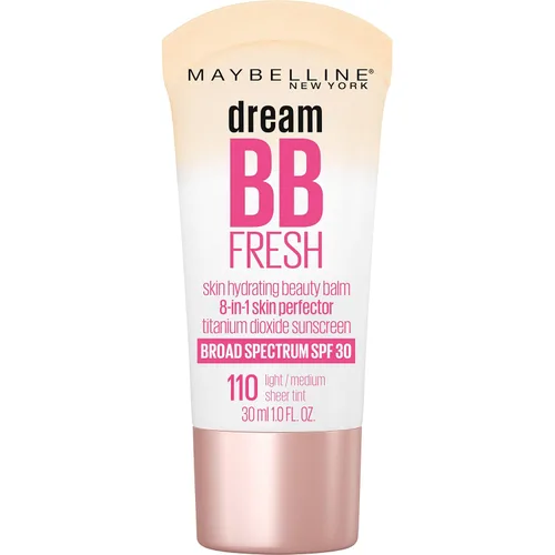 Maybelline - Crema Dream BB Fresh, hidratante para la piel, 8 en 1, bálsamo de belleza, perfector de la piel, con amplio espectro SPF 30, cobertura
