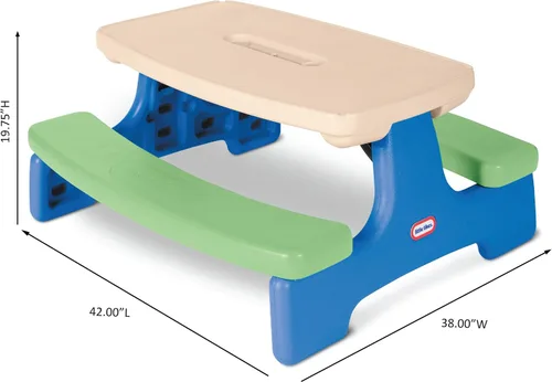 Miniatura 2 de Little Tikes Mesa de picnic con paraguas fácil de guardar, Multicolor