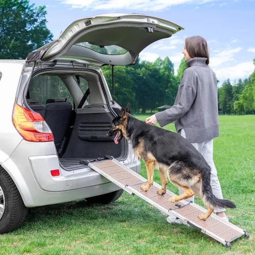 Miniatura 12 de Rampa para perros para automóvil, rampa antideslizante estable para perros grandes, 63 pulgadas de largo y 15 pulgadas de ancho, capacidad de 250