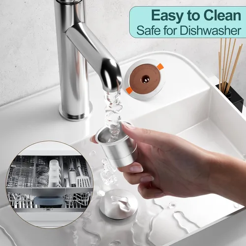 Miniatura 7 de RETHONE Tazas K Cup Cápsulas de Café Reutilizables Compatibles con Máquinas de Café Keurig 1.0 y 2.0, Tazas K Cup Reutilizables de Acero Inoxidable