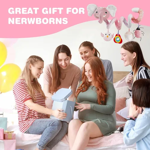 Miniatura 6 de Jollybaby Juguetes para Cuna, Cochecito y Asiento de Auto para Bebé de 0-3-6-9-12 Meses, Juguetes Sensoriales Colgantes para Tiempo Boca Abajo