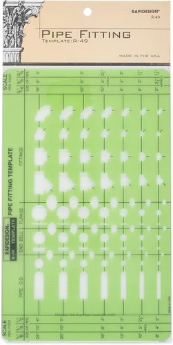 Miniatura 7 de Plantilla de tubería isométrica Rapidesign, 1 unidad (R43)