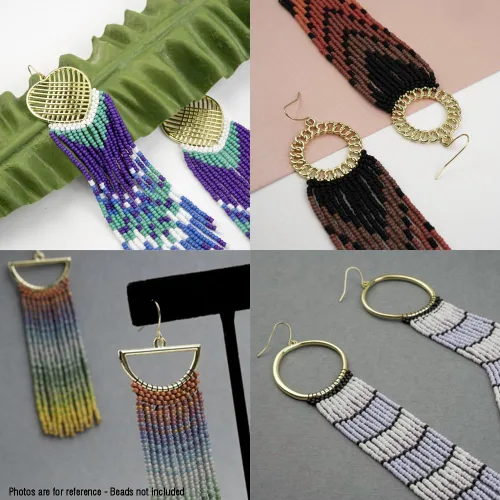 Miniatura 6 de John Bead Beadwork Findings - Colgante dorado (3 unidades)