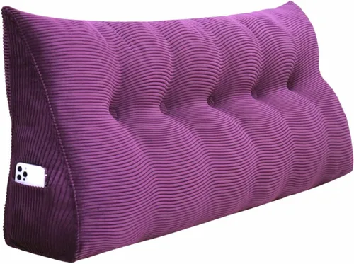 Miniatura 15 de Almohada de cuña acolchada de 8 libras para cabecero, posicionador corporal en forma de triángulo, almohada de lectura para la cama, almohada