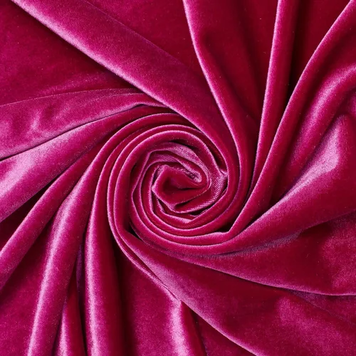 Miniatura 2 de Elástico tela 60" de ancho por el patio de terciopelo para disfraces de costura Apparel Craft Magenta