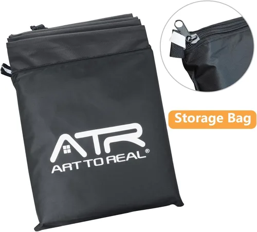 Miniatura 7 de ATR ART TO REAL Fundas para sillas de exteriores, impermeables, para patio, reclinable, 600D, tela Oxford, mimbre/ratán, color negro