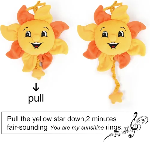 Miniatura 6 de Juguete musical para bebé recién nacido de 0, 3, 6, 12 meses, suave juguete colgante de felpa para bebé de 6 a 12 meses, con música You are My