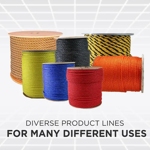 Miniatura 6 de ATERET Cuerda de Polipropileno Trenzada de 3 Hebras Color Tostado Monofilamento I 1-1/2" x 20 Pies I 19,350 lbs. Resistencia a la Tracción I Cordón