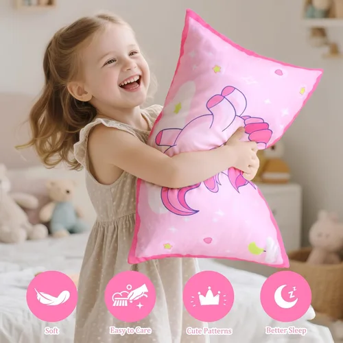 Miniatura 55 de UOMNY - Juego de 2 fundas de almohada para niños, 100 % algodón, funda de almohada, para almohadas de 5.1 x 7.1 pulgadas Búho