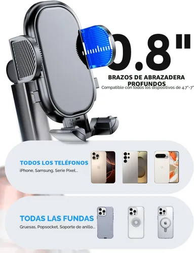 Miniatura 7 de eSamcore Portavasos para teléfono, soporte de teléfono sin obstrucciones para el portavasos de tu automóvil (2.5 a 4 pulgadas) con base flexible