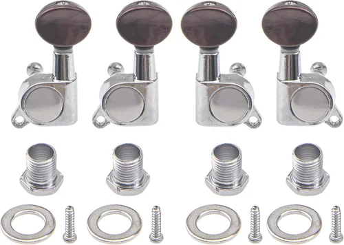 Juego de 4 clavijas de afinación para ukelele Yootones 2L2R, juego de cabezales de máquina compatibles con guitarra de ukelele de 4 cuerdas (perla