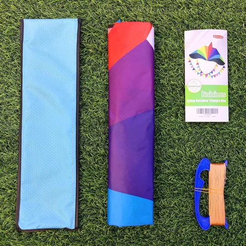 Miniatura 2 de Delta Kite para niños y adultos, fácil de volar, cometa de playa grande de una sola línea con mango de cuerda de 300 pies incluido, perfecta