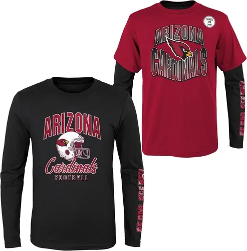 NFL Conjunto de 3 Camisetas y Camisas de Manga Larga para Niños y Jóvenes 8-20, Colores del Equipo del Día del Juego