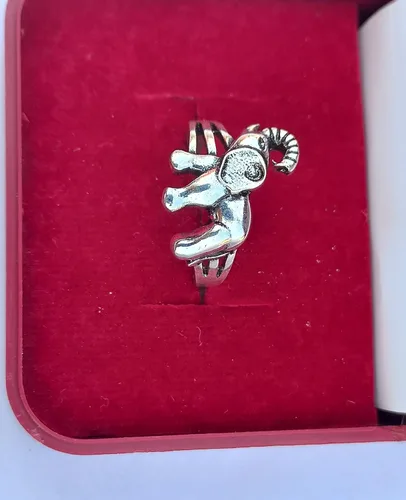 Miniatura 2 de Elephant Animal Ring New 925 Sterling Silver Plated Band Lucky Elephant Ring