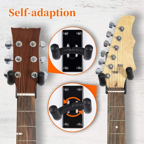 Miniatura 6 de Soporte de pared para guitarra, gancho de soporte de metal negro para guitarras