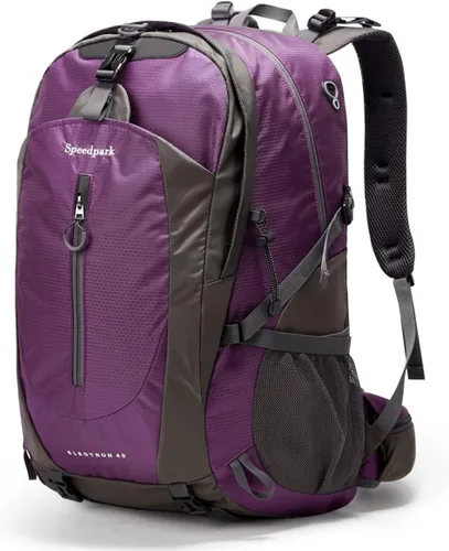 Miniatura 8 de SPEEDPARK Mochila de Senderismo 40L Impermeable Mochila de Día de Senderismo con Cubierta para Lluvia, Mochilas de Viaje de Trekking al Aire Libre
