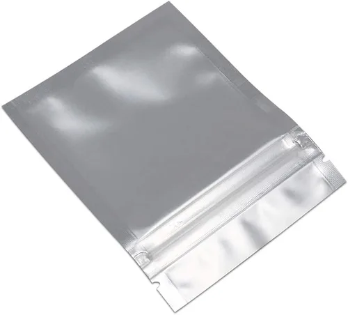 Miniatura 5 de FERENLI - 100 bolsas de almacenamiento de alimentos Mylar con cierre de cremallera, bolsas de aluminio opacas herméticas con ventana frontal