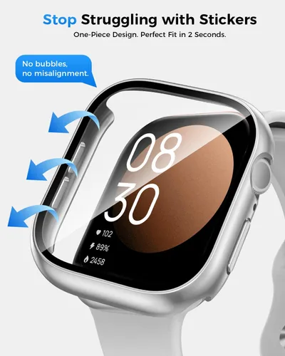 Miniatura 7 de Goton - Funda impermeable para Apple Watch 38 mm Series 3 2 1, protector de pantalla de vidrio templado, protección completa de policarbonato duro