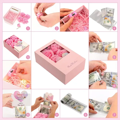 Miniatura 8 de Caja de dinero para tirar de regalo en efectivo, cajas de regalo para dinero en efectivo en cumpleaños, Navidad, graduación, día de la madre