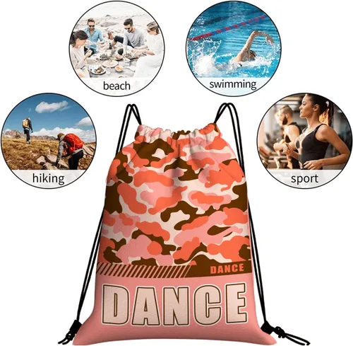 Miniatura 74 de Mochila con cordón impermeable para gimnasio, bolsas con cordón, bolsa de cuerda deportiva, mochila de camuflaje, Bolsas con cordón Cheer - Bolsas