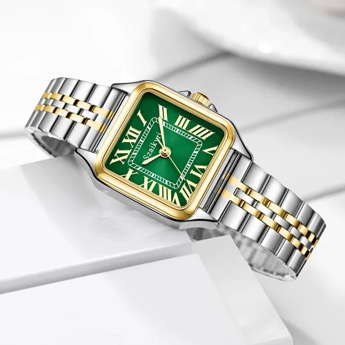 Miniatura 7 de Classic Relojes cuadrados de mujer con números romanos, de vestir, informal