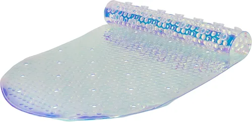 Miniatura 9 de Bath Bliss Paquete de 2 tapetes de ducha para bañera, tapete de baño antideslizante, base de ventosa, agujeros de drenaje, seguridad, holográfico