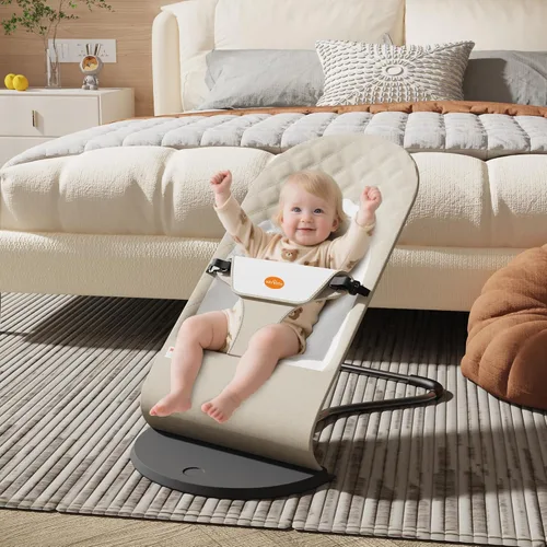 Miniatura 7 de Asiento Rebotador Portátil para Bebés para Infantes, 0-18 Meses, 3 Modos de Uso con Mecedora y Opciones Estacionarias, Silla Ergonómica