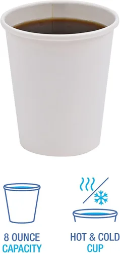 Miniatura 5 de BOARDWALK FOODSERVICE, BWKWHT8HCUP, TAZA CALIENTE 8OZ WH CT/1000