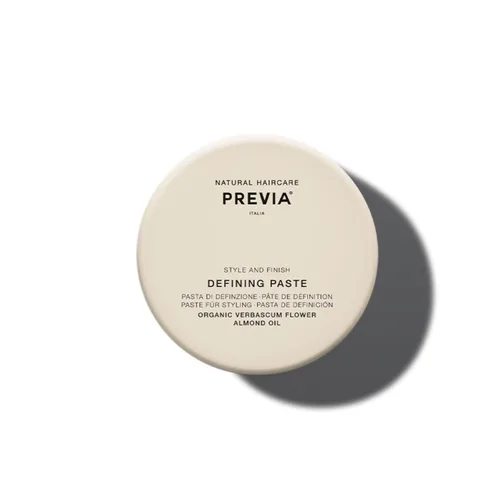 PREVIA Defining Hair Paste - Gel para el cabello mate con fijación media para todo tipo de cabello, producto antiestático y flexible para peinar el