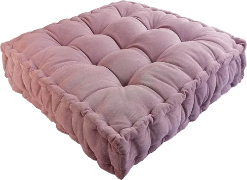 Miniatura 7 de Verpert Almohada de suelo de 25 x 25 pulgadas, cojín cuadrado de meditación, asientos de suelo para adultos, cojín de asiento capitoné de gran