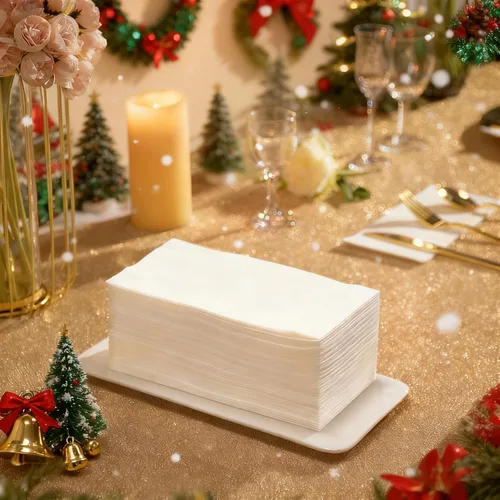 Miniatura 7 de 420 UNIDADES Toallas de mano desechables para baño, toallas de papel suaves y absorbentes para invitados, toallas de mano decorativas desechables