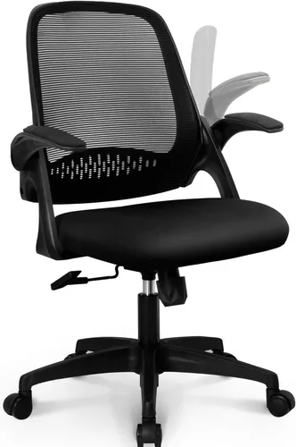 Miniatura 9 de NEO CHAIR Silla de escritorio de oficina para juegos de computadora, soporte lumbar ergonómico con reposabrazos acolchado abatible, altura ajustable