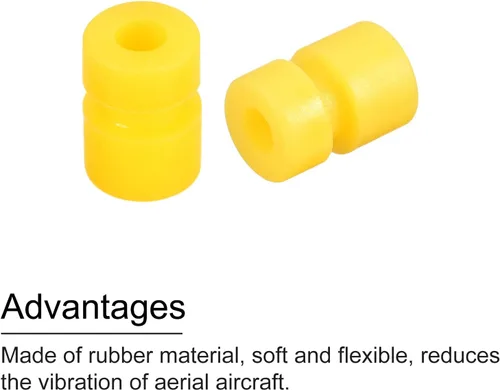 Miniatura 4 de MECCANIXITY Bolas de goma antivibración RC para control remoto F4 F7 controlador de vuelo M2x6.0.236 in bolas de absorción de impactos (amarillo)