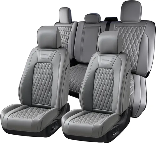 Miniatura 11 de Coverado Funda de asiento de cuero, ajuste personalizado para fundas de asiento Ford F150, fundas de asiento para camioneta Ford F150 impermeables