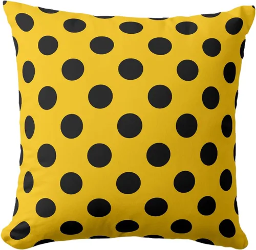 Miniatura 15 de Fundas de almohada de lunares negros sobre beige de 16 x 16 pulgadas, fundas de almohada decorativas rústicas y cuadradas para decoración del sofá