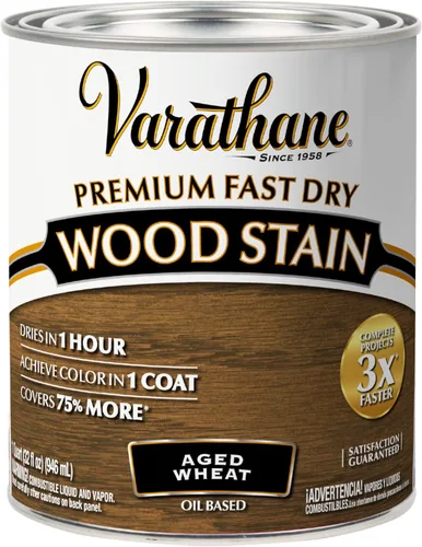 Varathane Colorante de madera de secado rápido premium, cuarto de galón, trigo envejecido