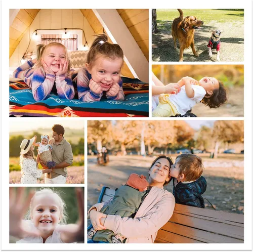 Miniatura 24 de CCWACPP Impresiones de collage en lienzo con tus fotos para familia, boda, bebé, mascota, perro, imagen en lienzo personalizada, foto personalizada