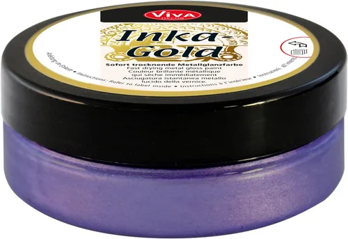 Viva Decor Inka Gold Gilding Wax2.3 oz (violeta) - Pasta de pulido metálica a base de cera de fácil aplicación. Brillo metálico de secado rápido,
