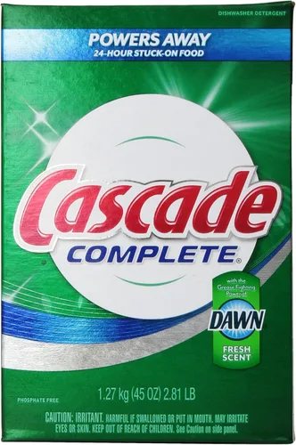 Miniatura 12 de Detergente en polvo Cascade Complete para lavaplatos, aroma fresco, 75 oz, blanco