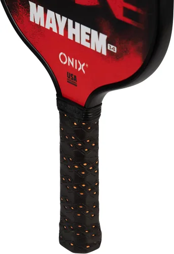 Miniatura 11 de Onix Mayhem Patented ThermoFused Technology Carbon Fiber Power Frame Polypropylene Honeycomb Core Performance Power and Control Pickleball Paddle