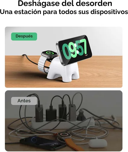 Miniatura 8 de Estación de carga inalámbrica magnética 2026, soporte de cargador ultrarrápido de 15 W para iPhone 17, 16, 15, 14, 13, 12 Pro Max, 5 W para Apple